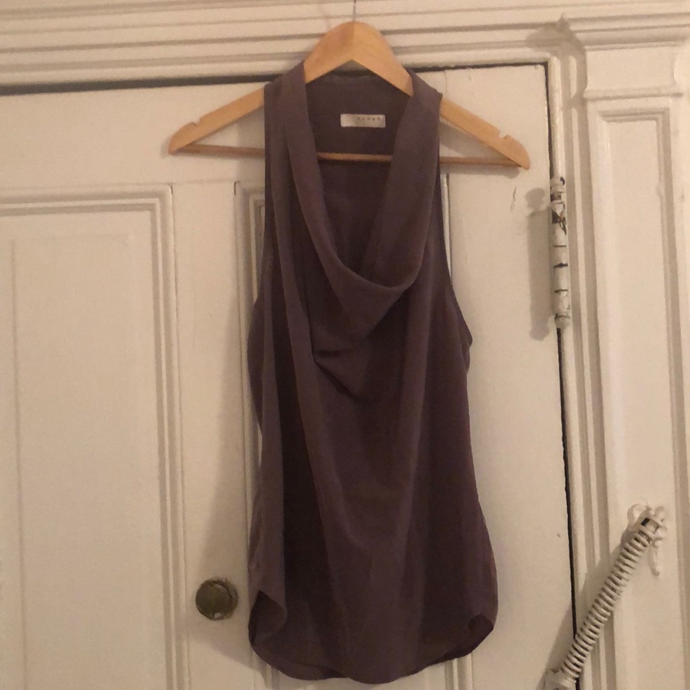 Polyester drop scoop tank top